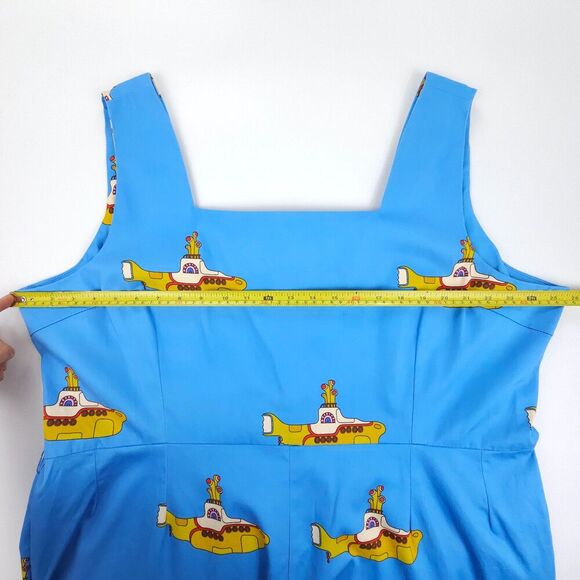 NWT Sarsparilly Beneath The Waves Jumpsuit Yellow Submarine Beatles Novelty 4X - Picture 3 of 11